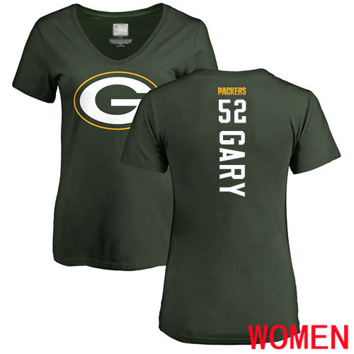 Green Bay Packers Green Women #52 Gary Rashan Backer Nike NFL T Shirt